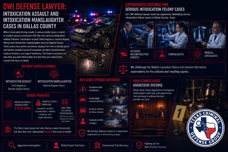 DWI Defense Lawyer Intoxication Assault and Intoxication Manslaughter Cases in Dallas County