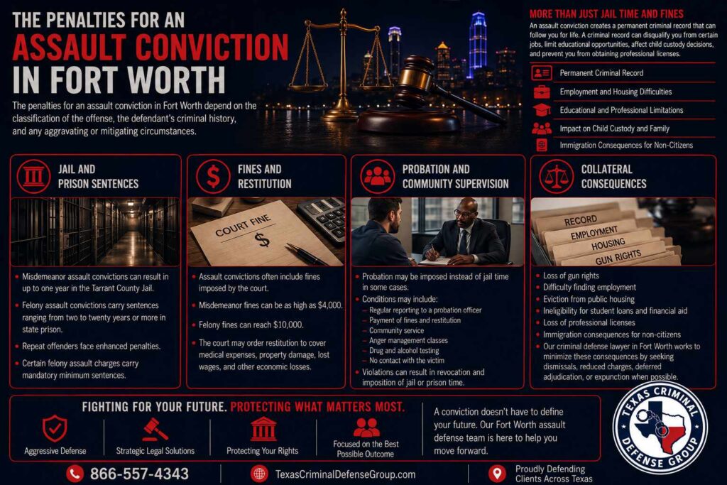 The Penalties for an Assault Conviction In Fort Worth