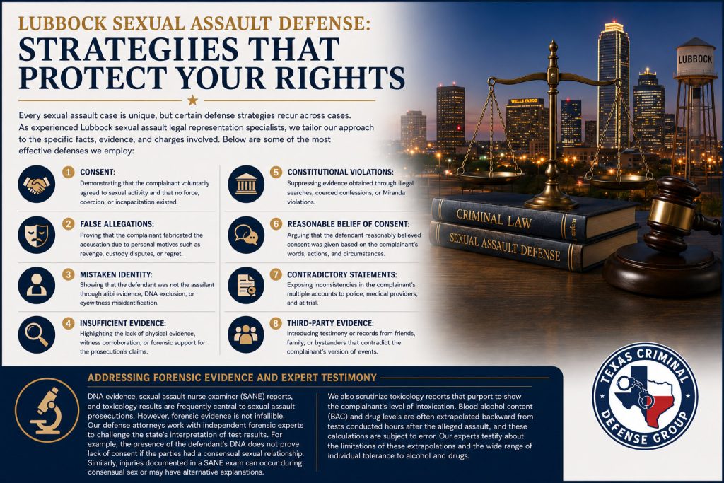 Common Defense Strategies Used by a Lubbock Attorney for Sexual Assault Cases